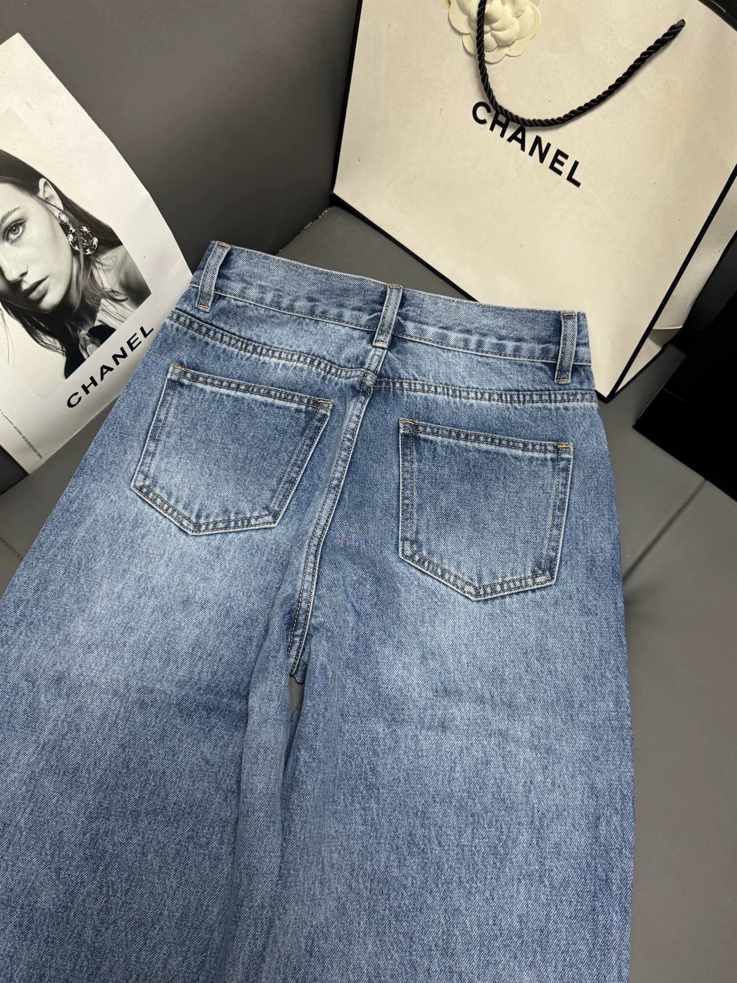 25fw Hot stamping straight leg jeans