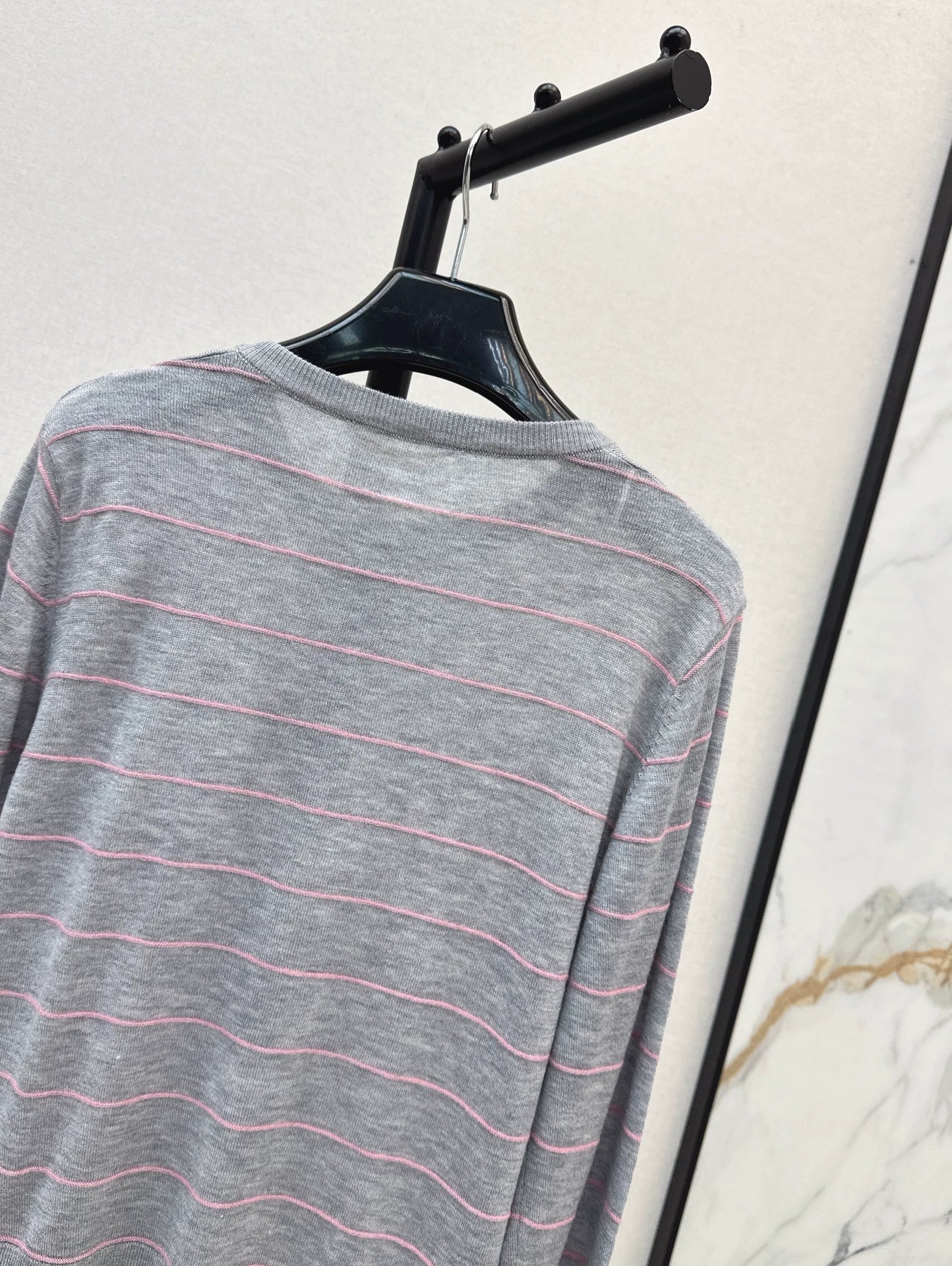 25fw Striped knitted cardigan