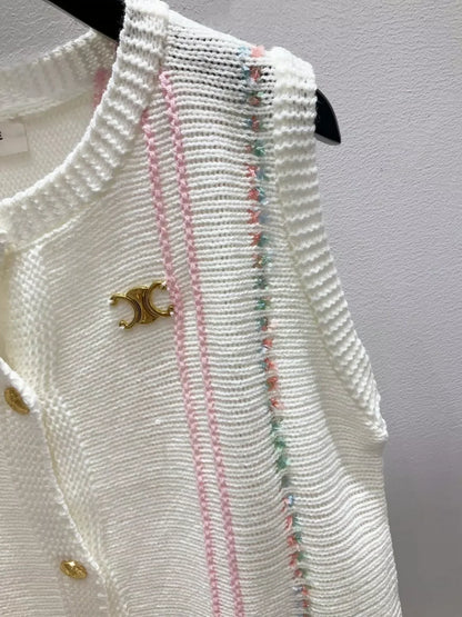 25fw Rainbow Knitted Tank Top