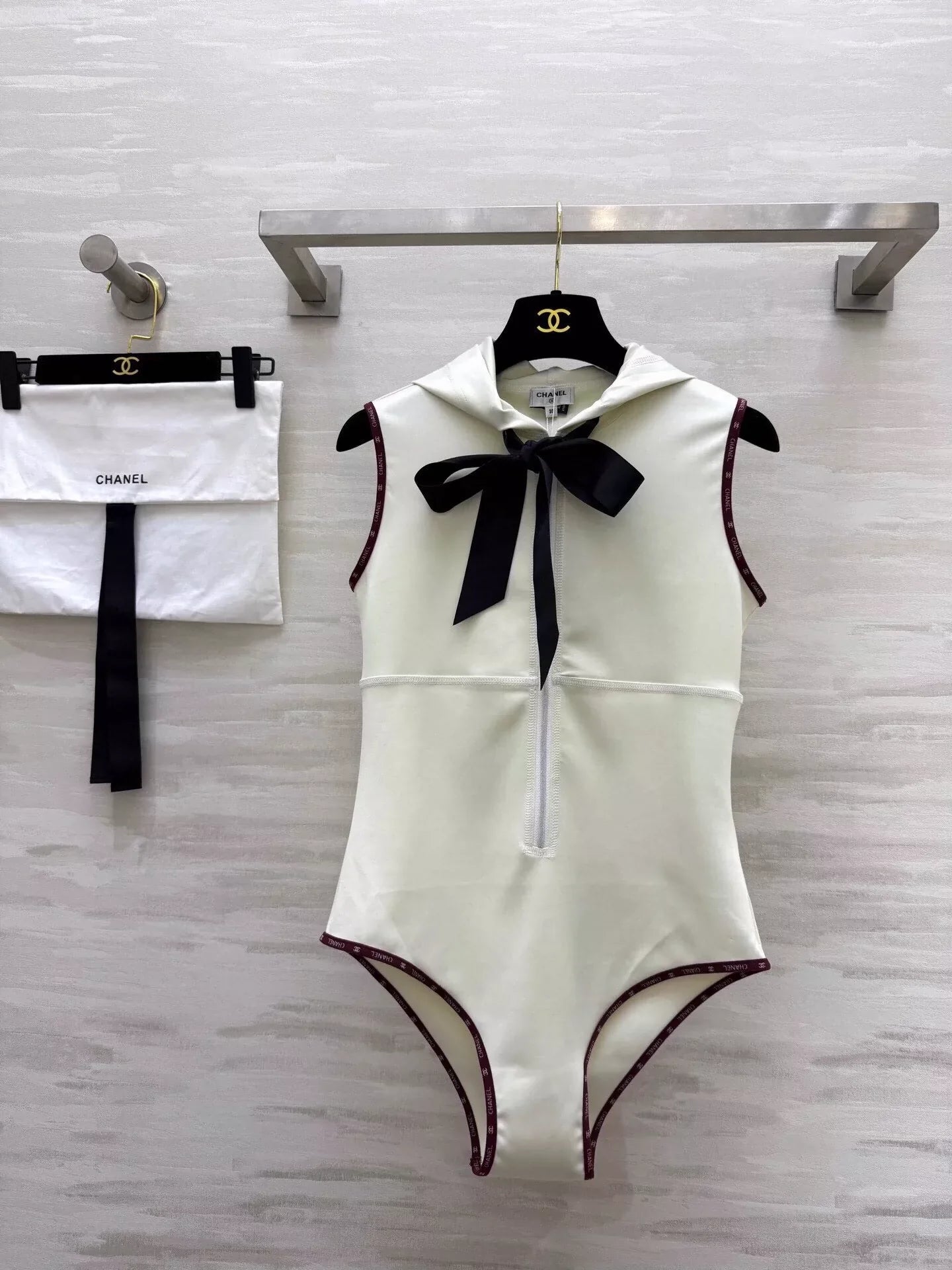 25 New Hooded Zipper One-piece Tankini Swimsuit