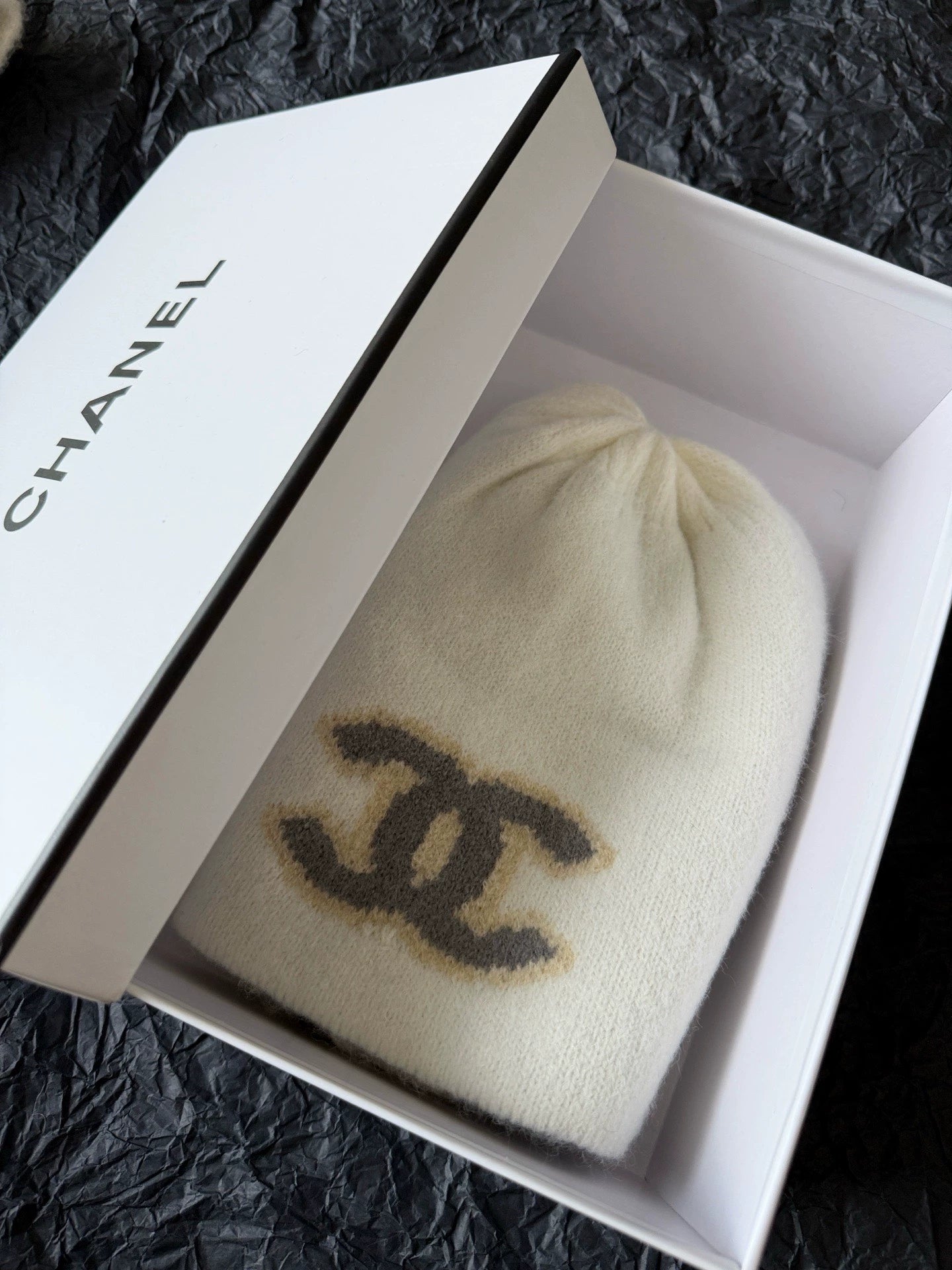 Double C wool knitted cold hat
