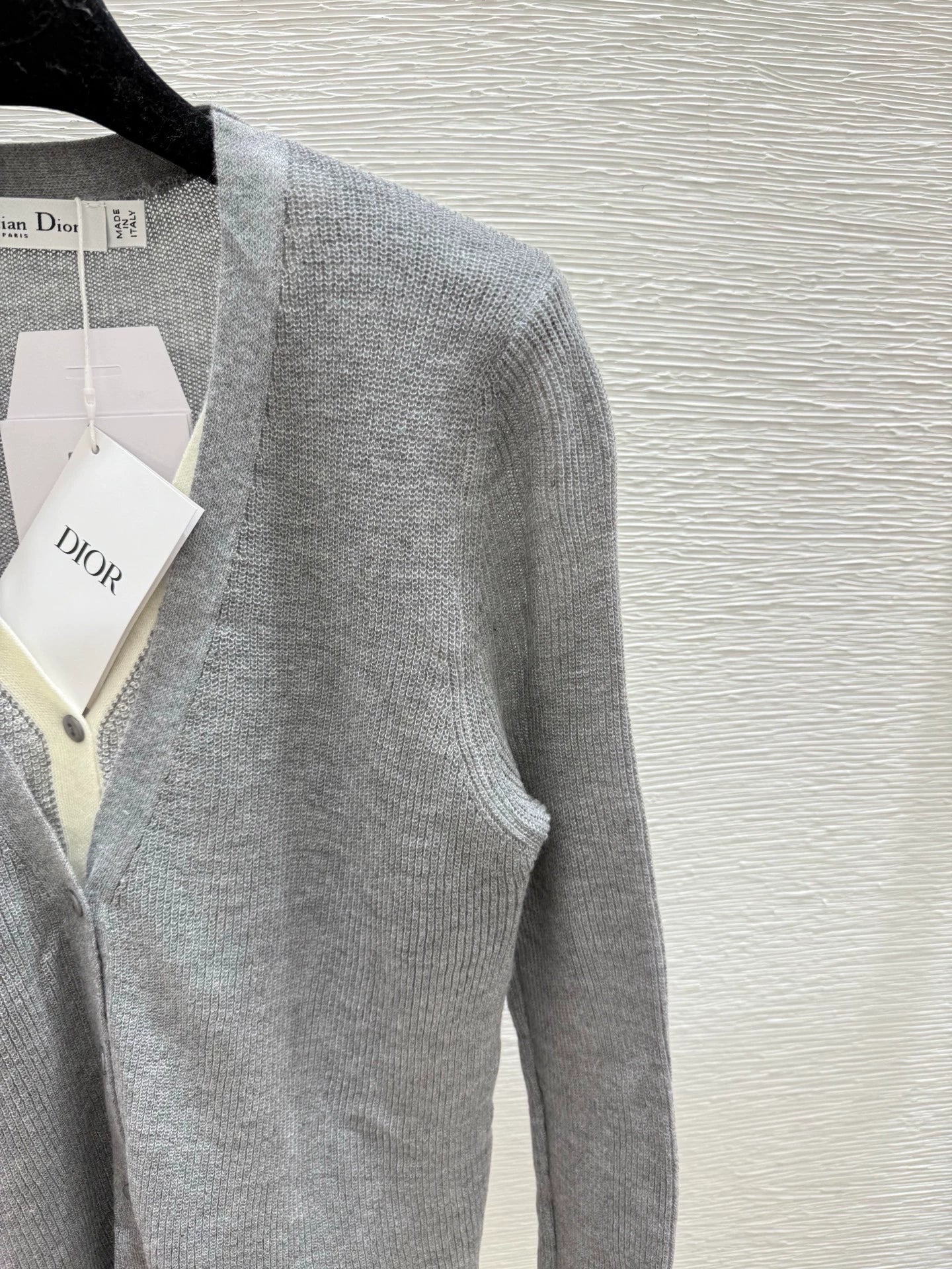 25fw Fake two knitted cardigans