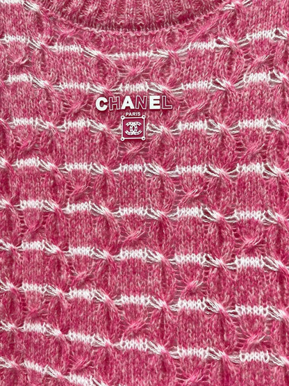 C 25 new plaid contrast color knitted V-neck cardigan ➕ round neck long sleeves