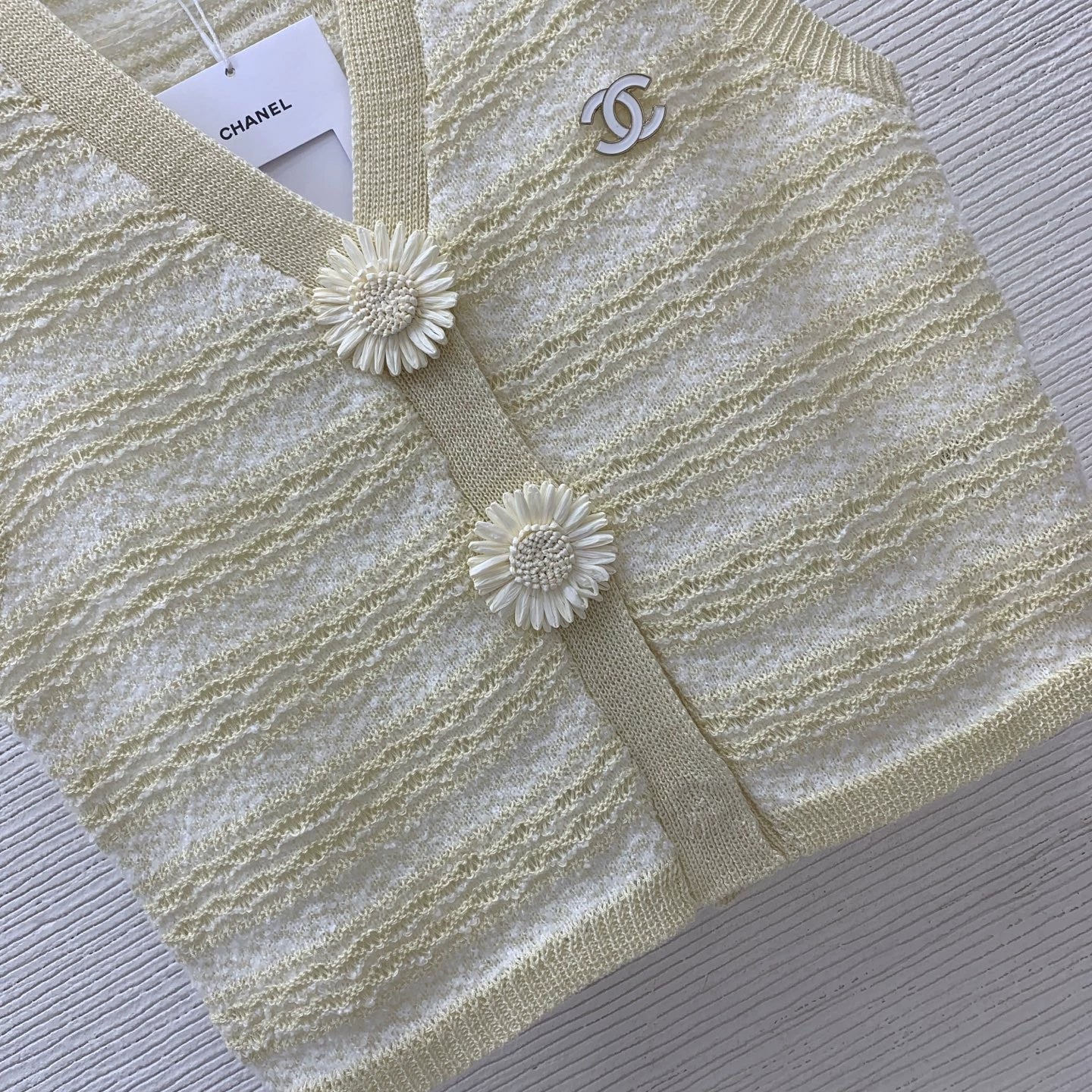 Knitted striped vest