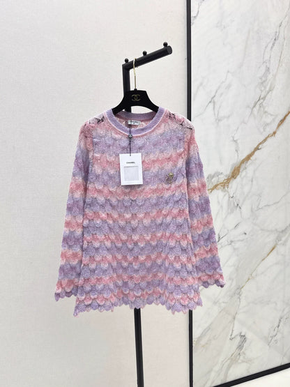 25fw Color changing knitted round neck