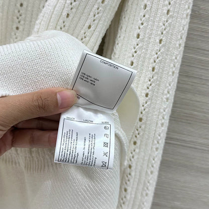 Lace design waist cinching long sleeved top