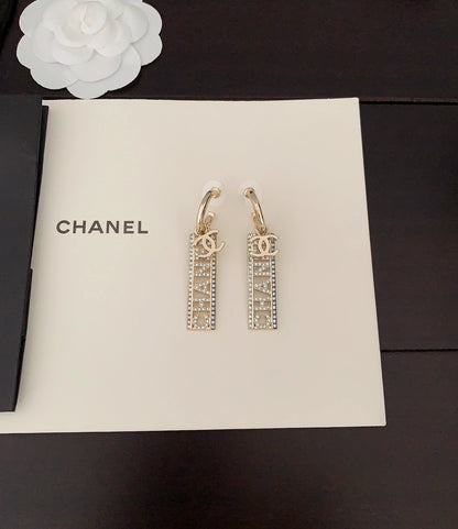 Full diamond letter earrings
