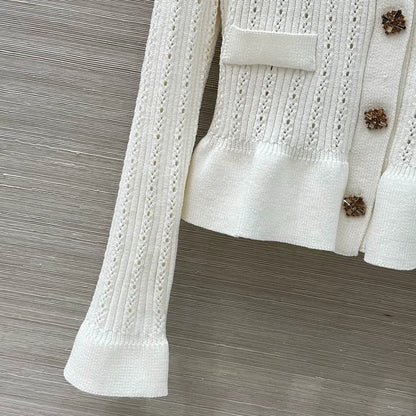 Lace design waist cinching long sleeved top