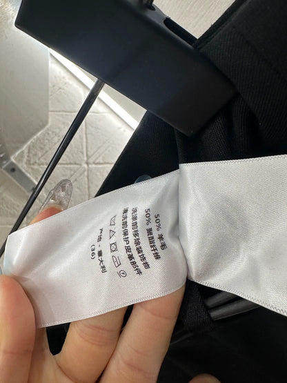 25fw Letter belt wide leg pants