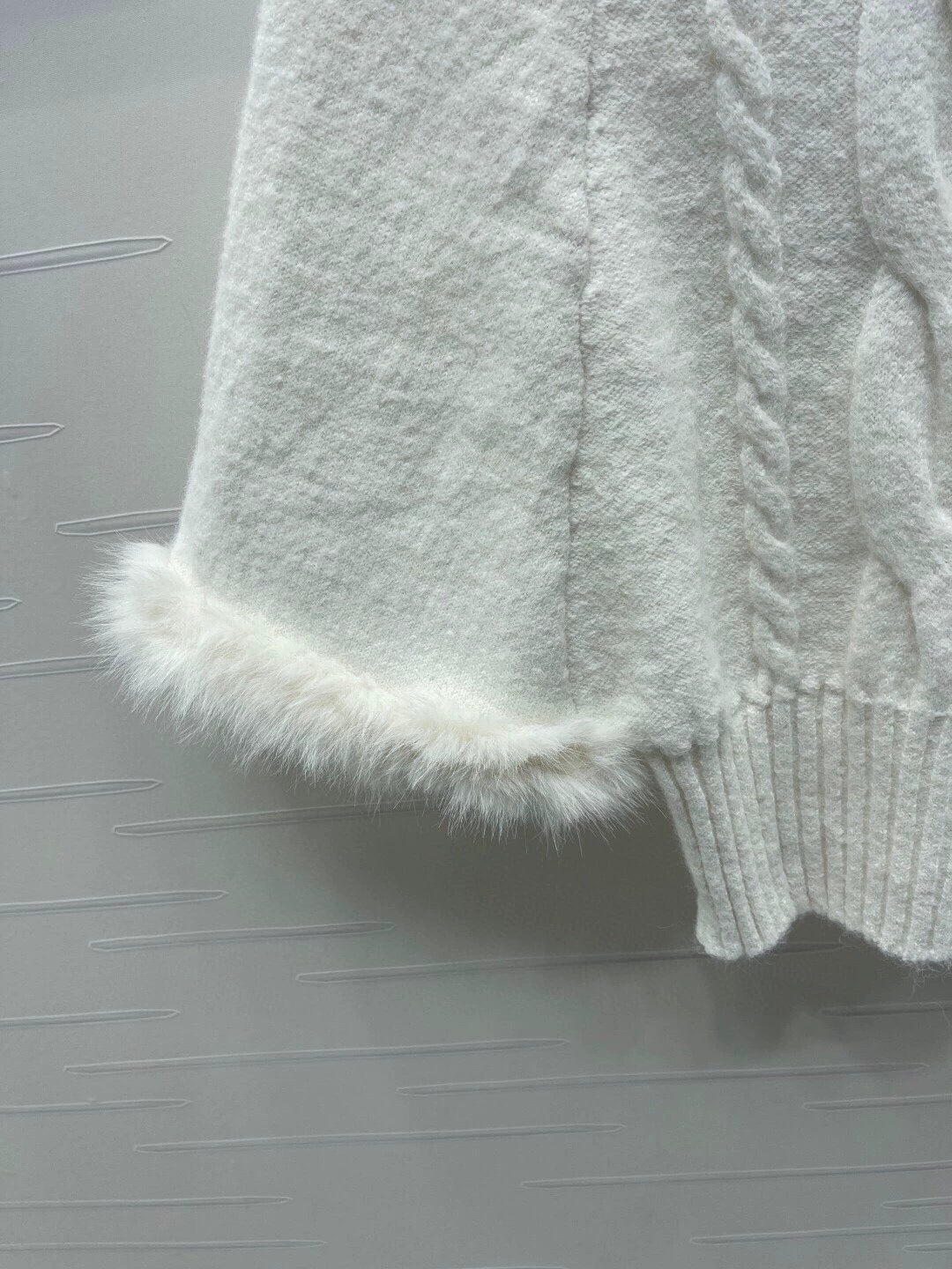 White high necked sweater