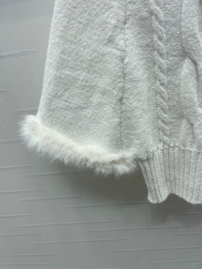 White high necked sweater