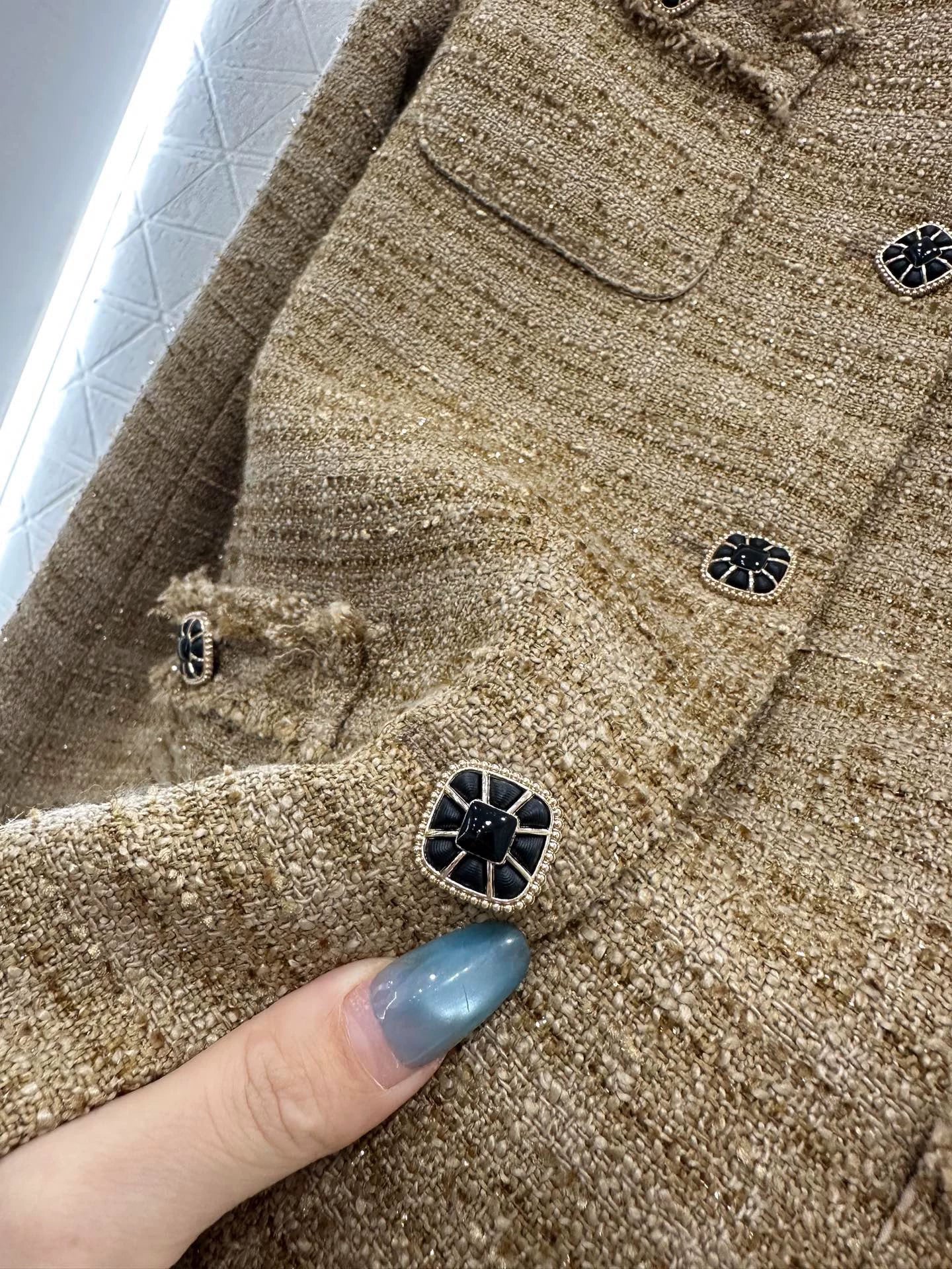 Woolen woolen coat short skirt set