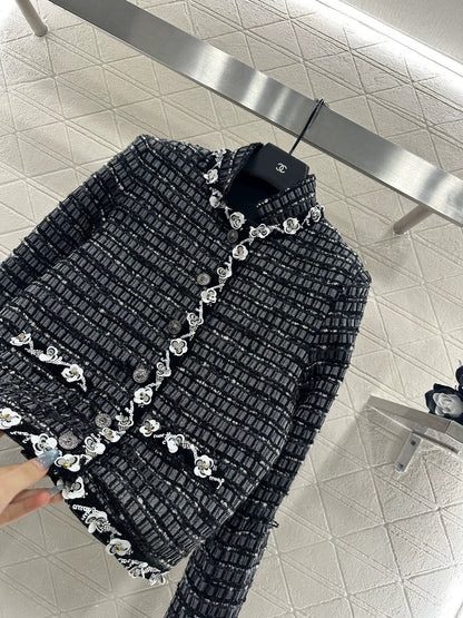 Sequin trimmed dress jacket