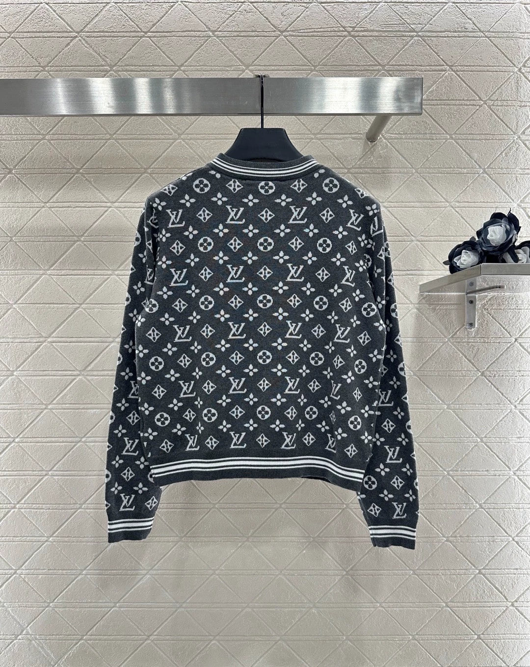 25fw Jacquard knitted cardigan