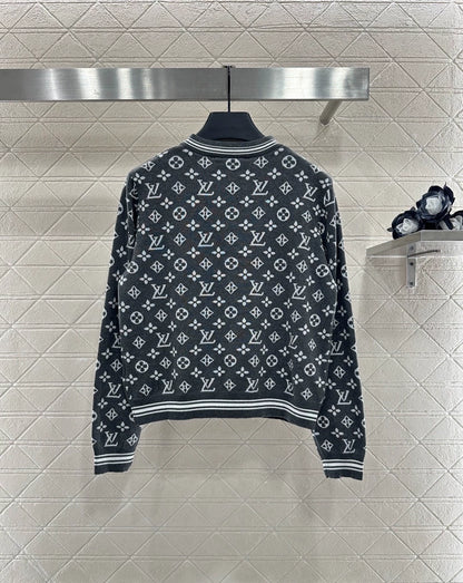 25fw Jacquard knitted cardigan