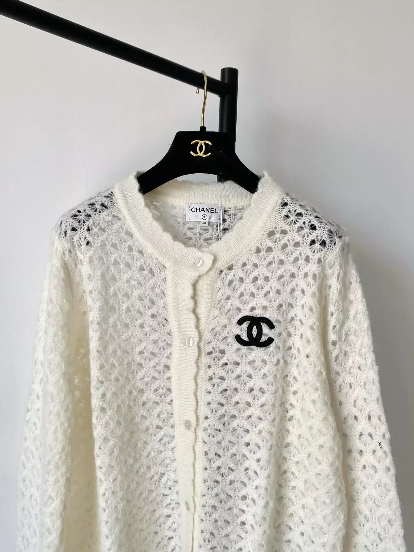 25fw Hollow knit cardigan