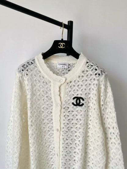 25fw Hollow knit cardigan