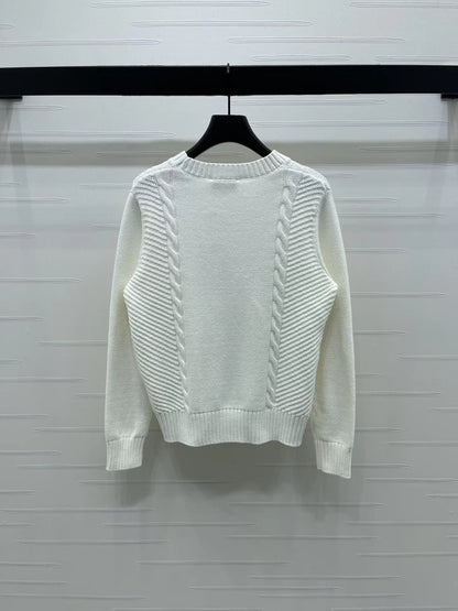 Letter knitted sweater