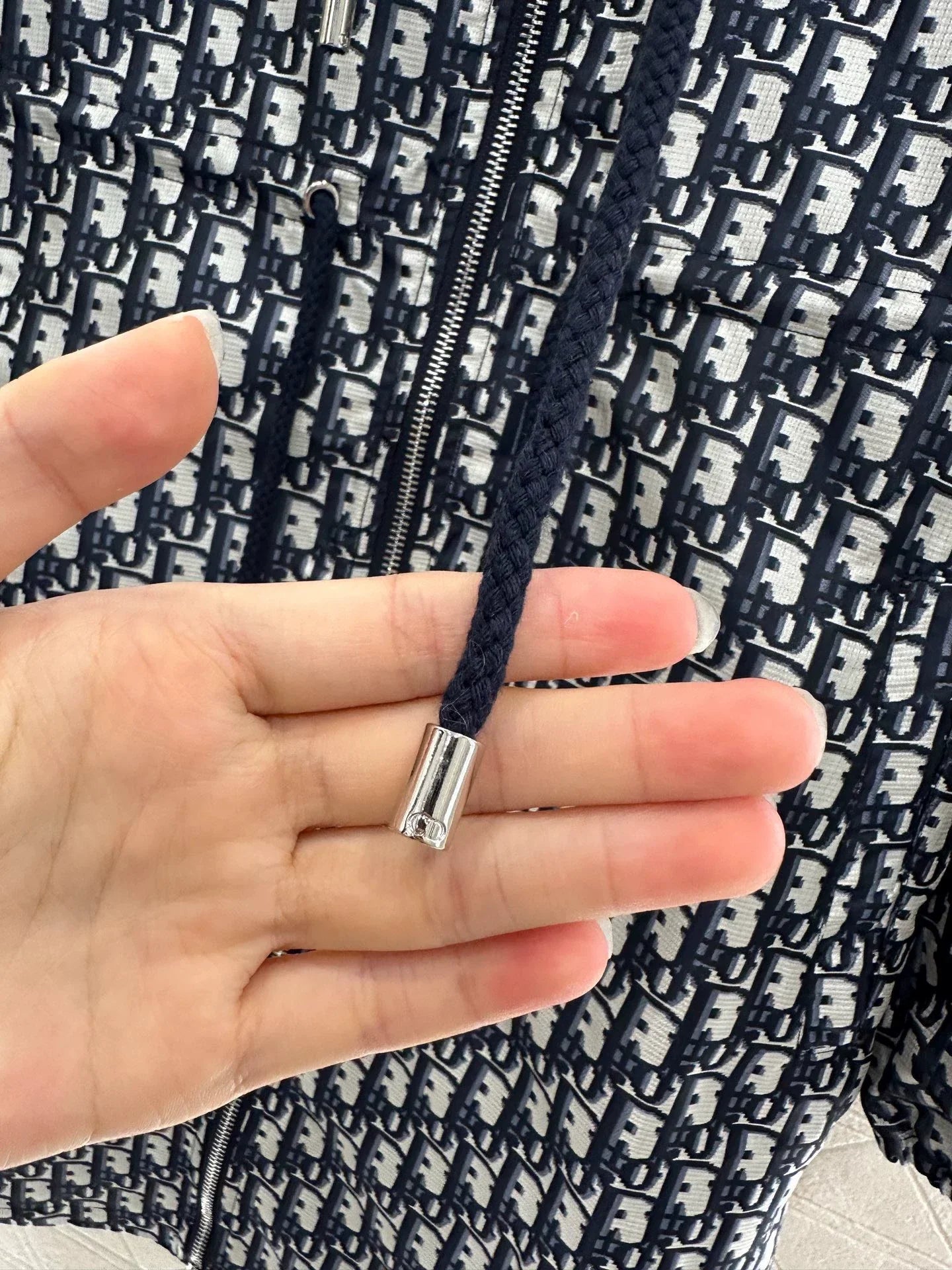 25fw Jacquard hooded windbreaker jacket