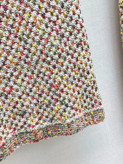 Flower yarn cashmere vest