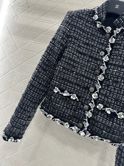 Sequin trimmed dress jacket