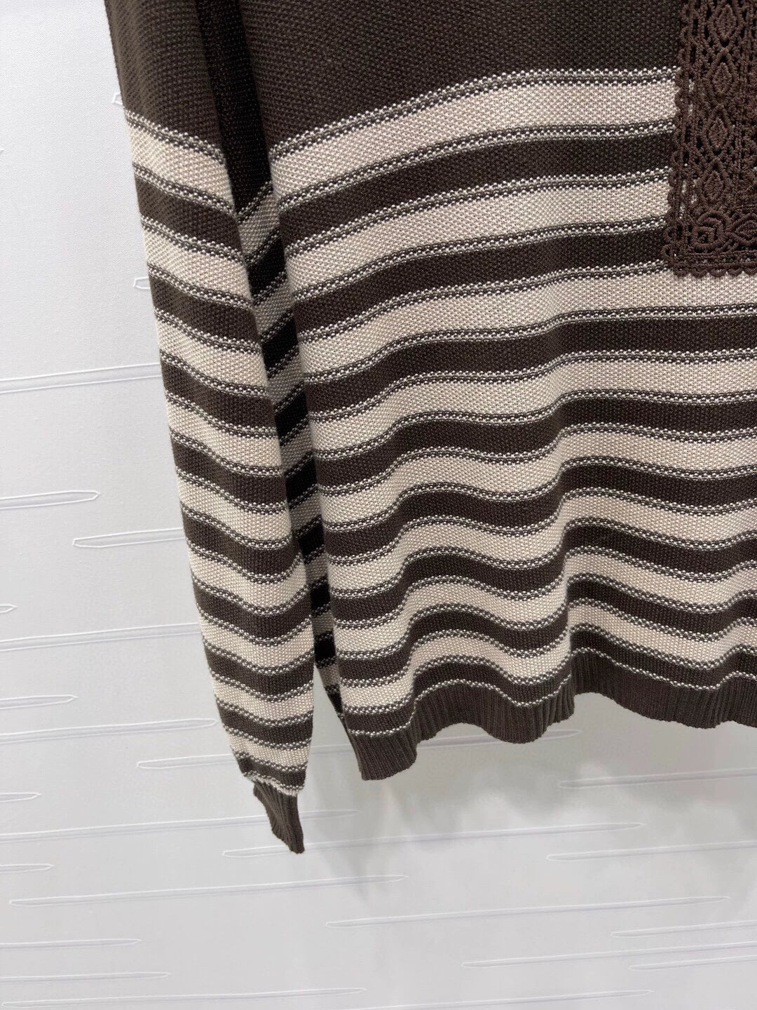 Striped pullover long sleeved sweater