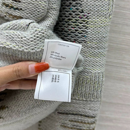 25fw Grey Knitted Cardigan