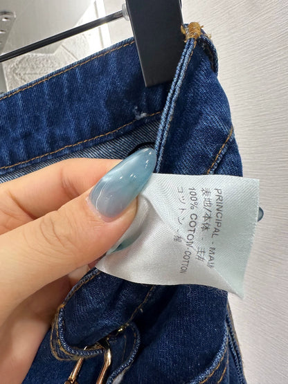 25fw Cat pendant straight leg jeans