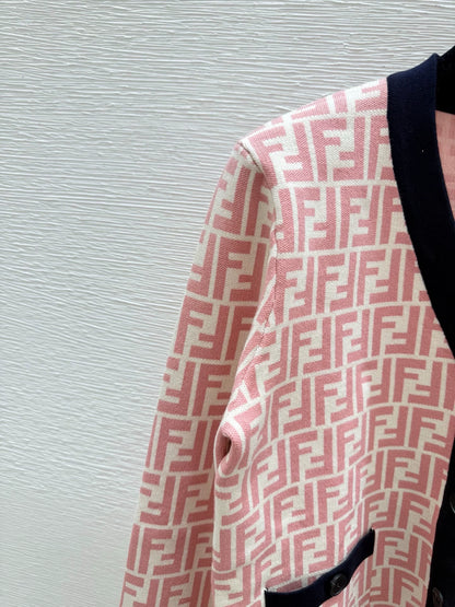 25fw Old flower knitted cardigan