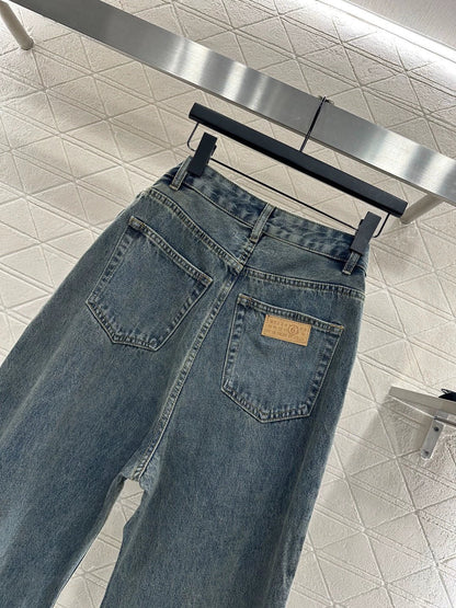 25fw Blended pocket curved knife jeans