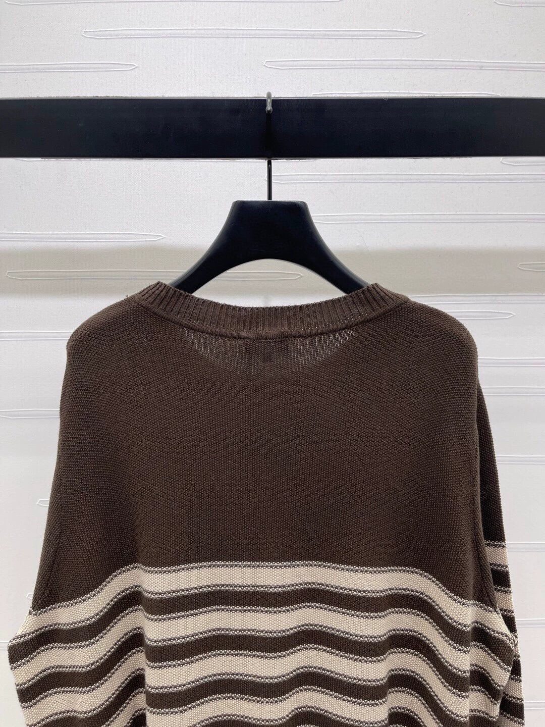 Striped pullover long sleeved sweater