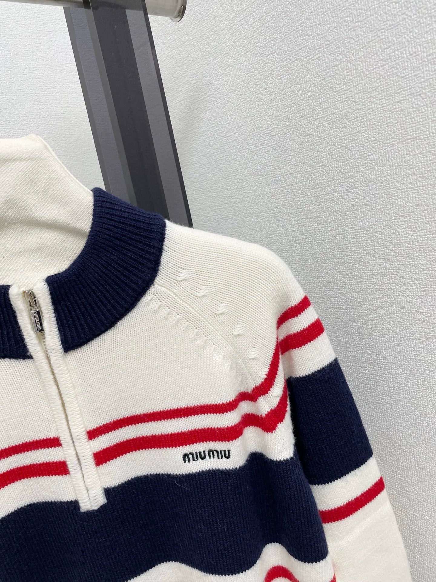 25fw Half zip knitted sweater