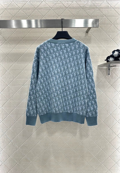 25fw Jacquard knitted cardigan