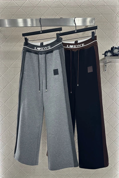 25fw Drawstring webbing wide leg pants