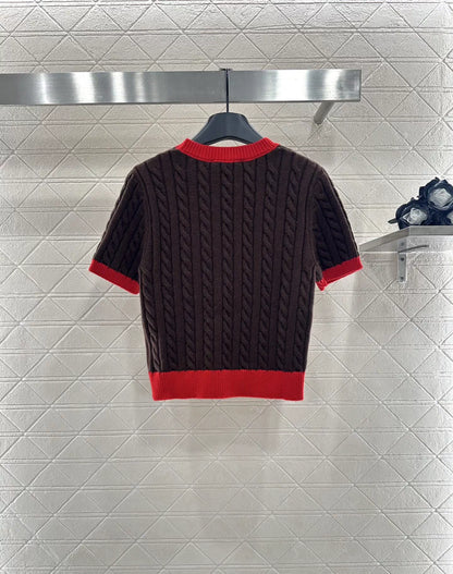 25fw Fried Dough Twists letter short sleeve