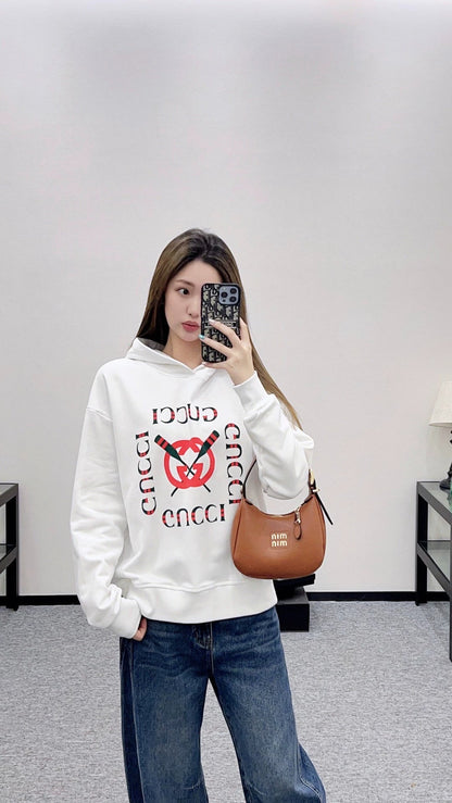 25fw Hooded letter hoodie