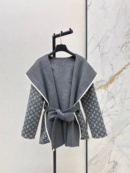 Lao Hua hooded double-sided nylon jacket