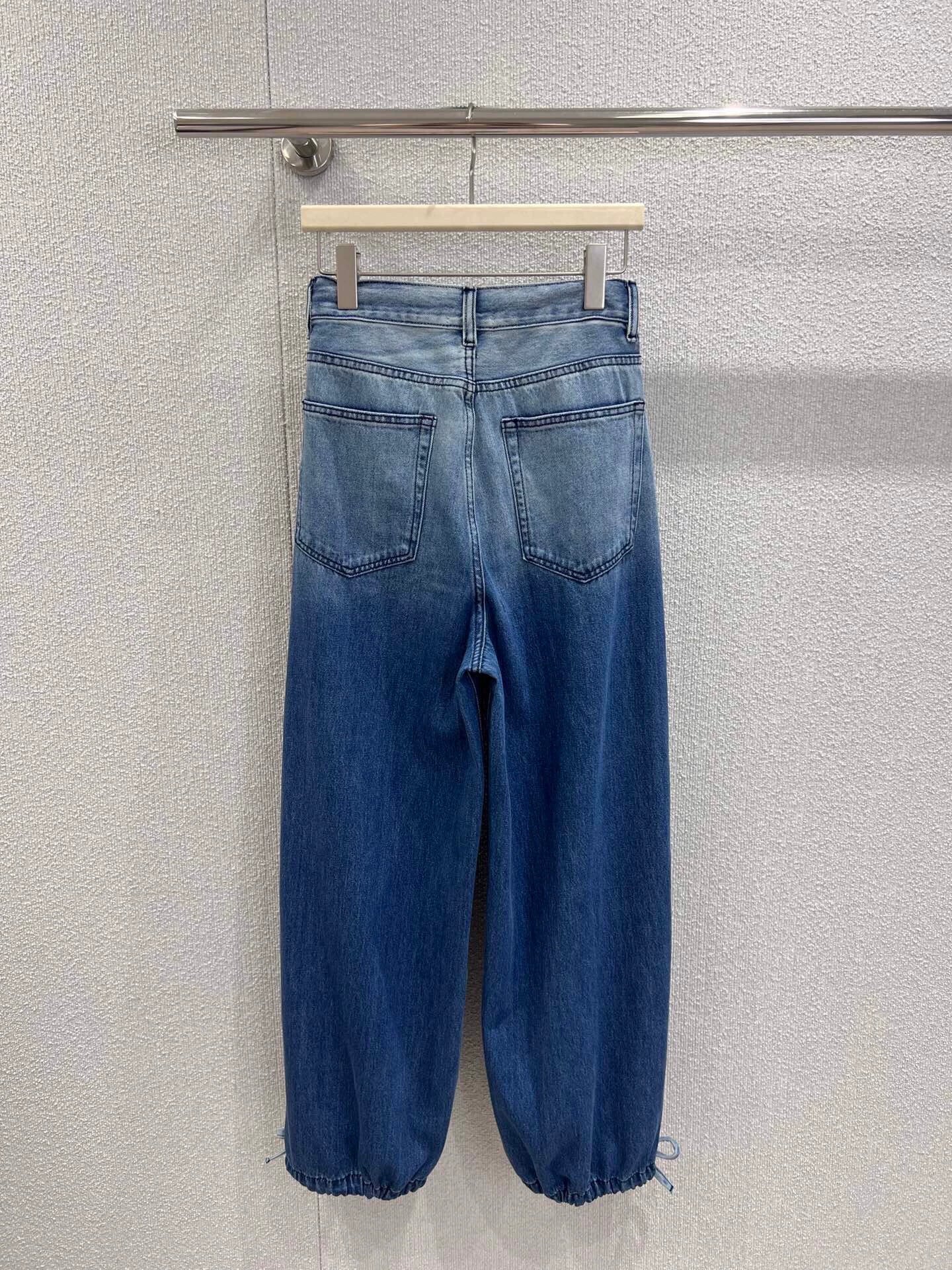 25fw Washed gradient lace up jeans