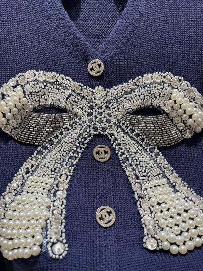 25fw Bow tie stand up collar sweater（Medieval Series）