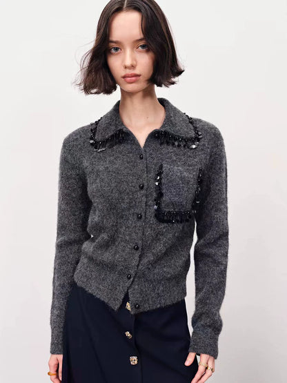 25fw Collar cardigan