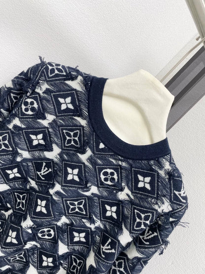 25fw Color blocking embellishment sweater