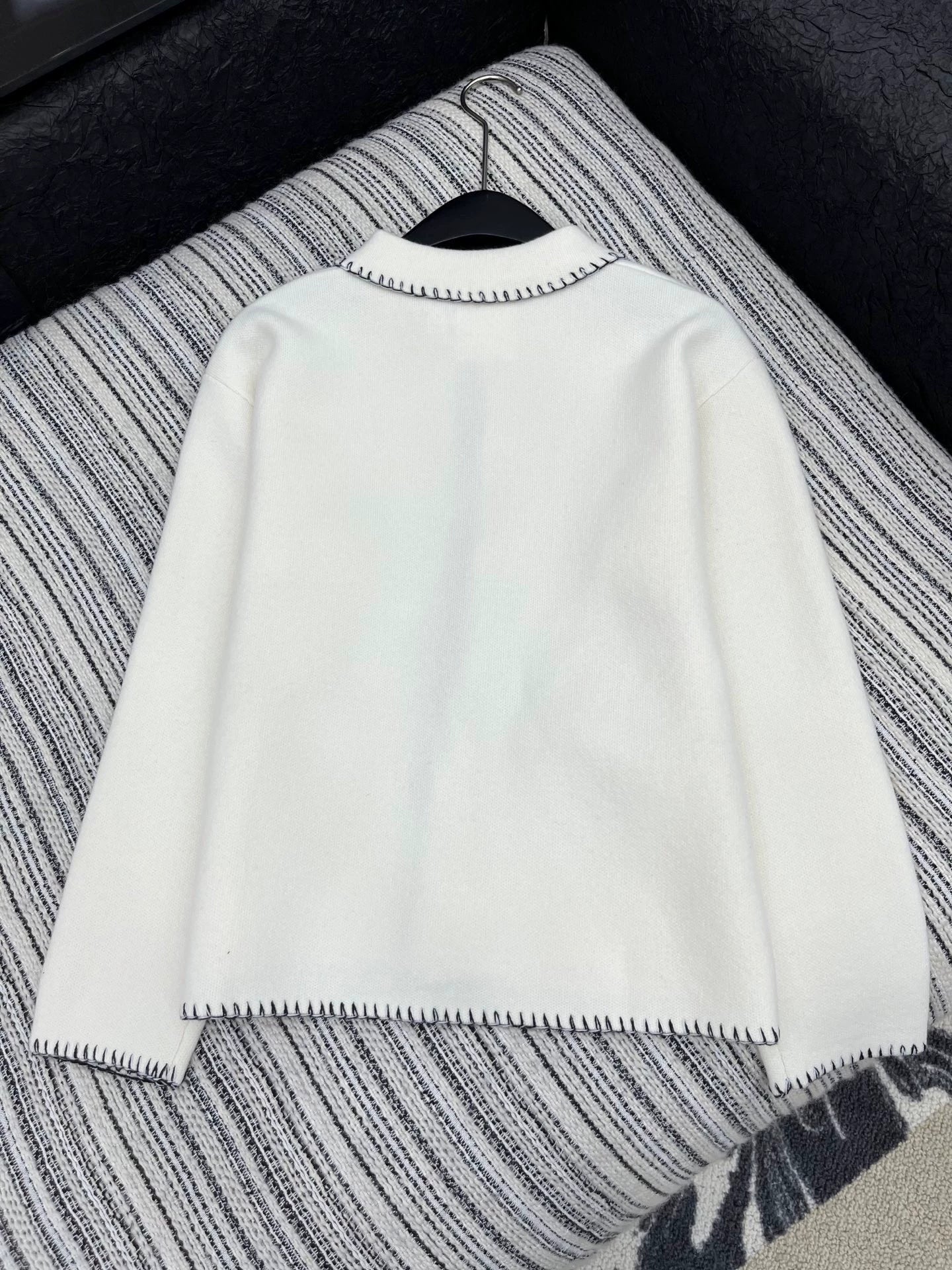 25fw Color blocking hook edge lapel jacket