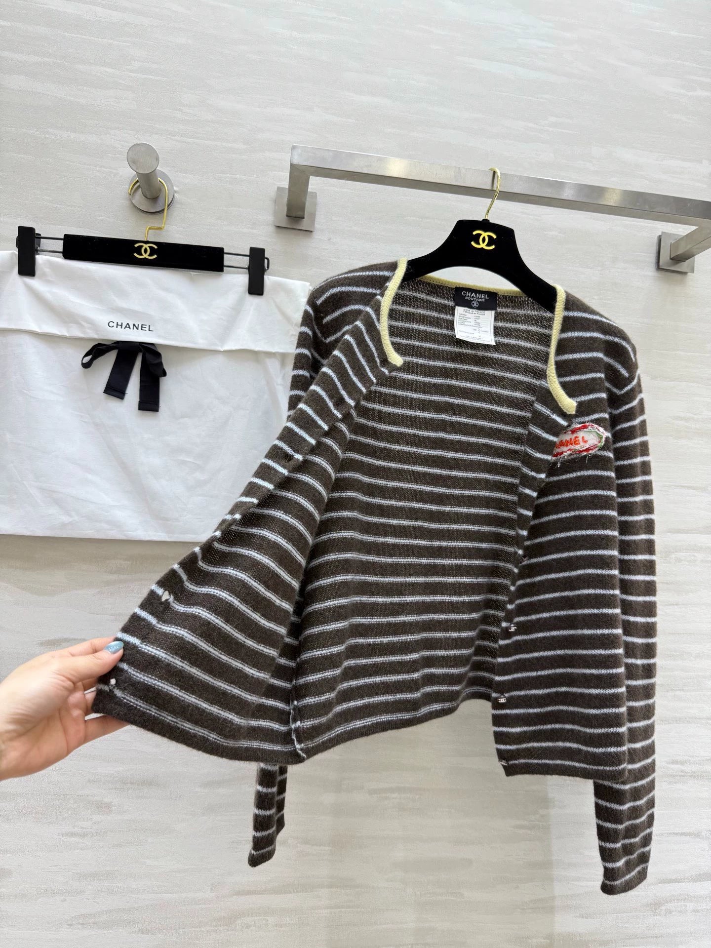 25fw Alpaca striped cardigan jacket（Medieval Series）