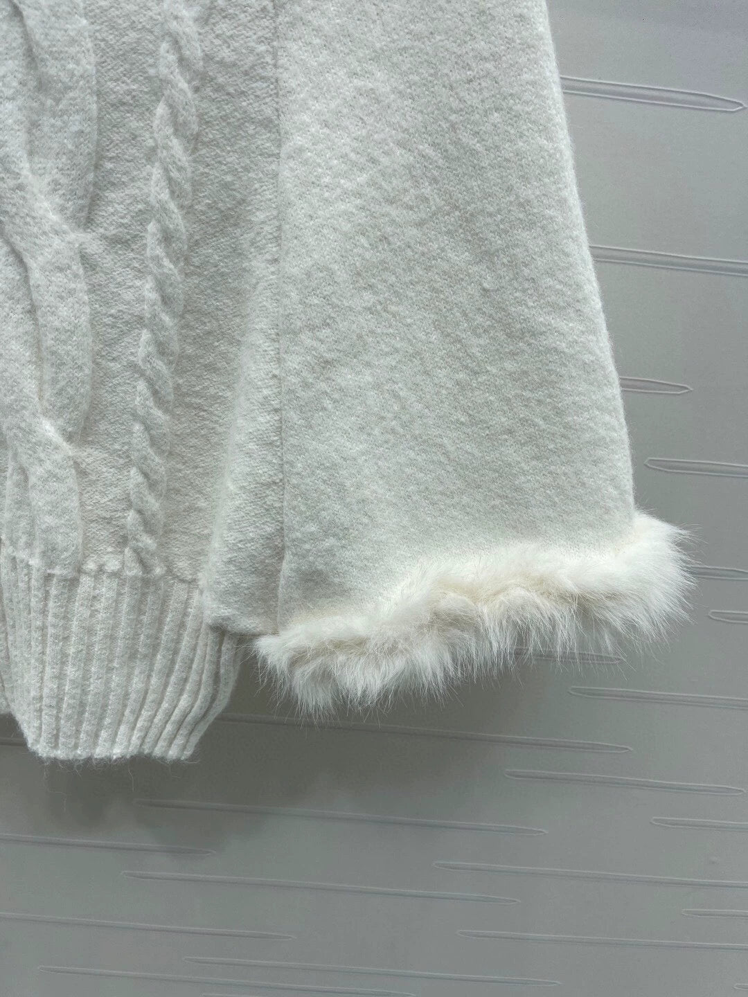 White high necked sweater