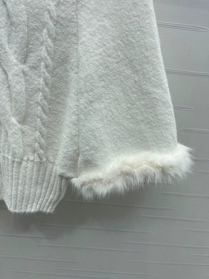 White high necked sweater