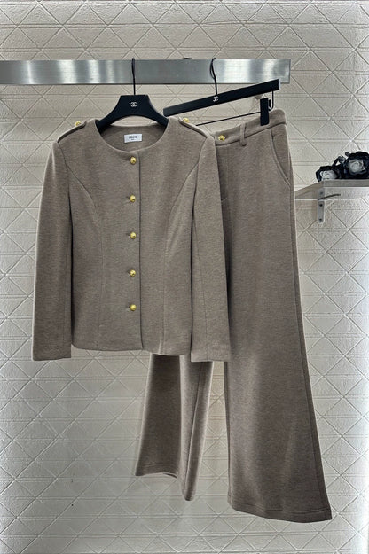 Round neck suit and dress set