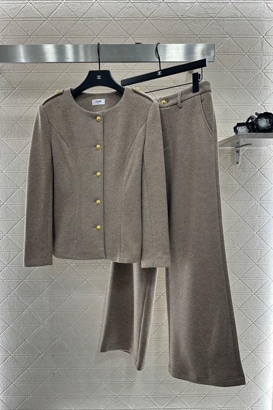 Round neck suit and dress set