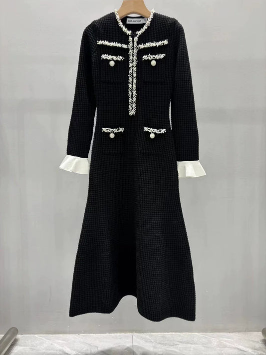 25fw Pearl Knitted Dress