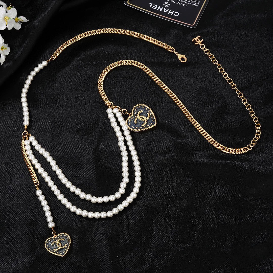 Double C new heart-shaped waist chain