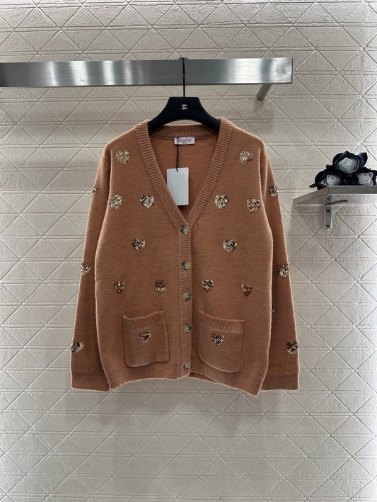 25 Sequin studded knitted cardigan